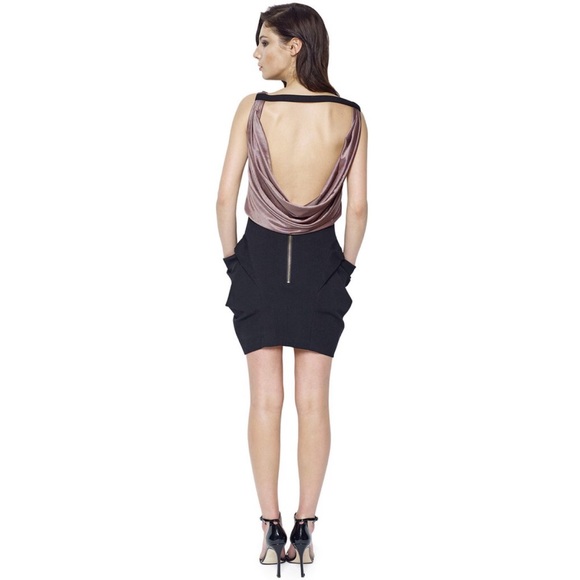 🇨🇦 Chloe Cowl Neck Low Back Dress Size 4, 6 - Picture 2 of 4